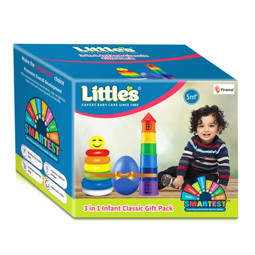 LittleS 3 In 1 Infant Classic Gift Pack I Activity & Learning Toys For Babies I Multicolour I Infant & Preschool Toys I Develop