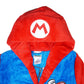 Super Mario Little/Big Boys' Soft Hooded Fleece Sleepwear Bathrobe - Plush Robe For Kids, Mario, 10/12