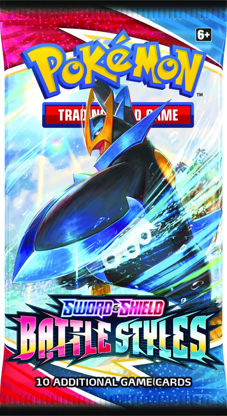 Pokemon TCG Sword & Shield Battle Styles Booster Box - 4 Booster Display, Multi, Model 176-81818, Paper Card Material