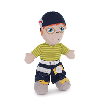 Miniland Educational Caucasian Boy Fastening Doll