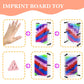 Mickyu Large 3D Pin Art Busy Board Games Rainbow Sensory Fidget Toys For Kids With Autism, 6X8 In