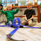 Tracer Racers Remote Control Cordless Glow In The Dark High-Speed Super 8 Speedway Track Set With Two Cars For Dual Racing, Glow Blue