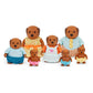Li'l Woodzeez Chocolate Lab Family Set – 7 Posable Dog Figurines – Easy to Clean – Multicolor – Ages 3+ – Model WZ6836C3Z