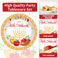 Gisgfim 96 Pcs Rosh Hashanah Plates And Napkins Party Supplies Shana Tova High Holy Day Tableware Set Jewish New Year Party Deco