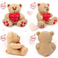 Casetank Valentines Day Gifts Teddy Bear Stuffed Animals Plush Bear & Heart,Birthday Gifts For Her Women Girlfriend Wife Mom Kid
