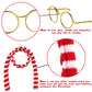 3 Pcs Christmas Couture Clothing Set Elf Doll Accessories Clothes Set Including Long Sleeved Shirt, Elf Glasses, Red And White Striped Scarf