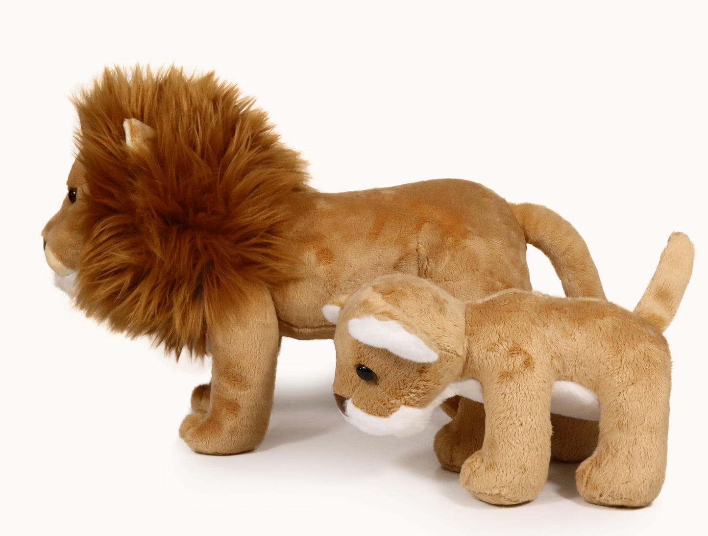 Ice King Bear Lion Father And Baby Stuffed Animals Lifelike Plush Toy 12 Inches Length