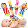 Snowie Soft Rattle Set For Babies 0-6 Months, Toys For 6 Month Old Baby With Cute Colorful Cartoon Plush Rattle & Sensory Wristb