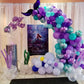 Mermaid Balloons, 60Pcs 12 Inch Purple Teal And White Balloon Set With Metallic Purple Green Balloons Teal Purple Confetti Balloons, Purple Teal Pearl White Balloons For Birthday Wedding Mermaid Party