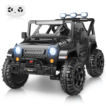 Hikole 24V 2 Seater Ride On Cars For Kids - Remote Control, 20'' Spacious Seat, 4Wd/2Wd Switchable Electric Car With Led Lights,