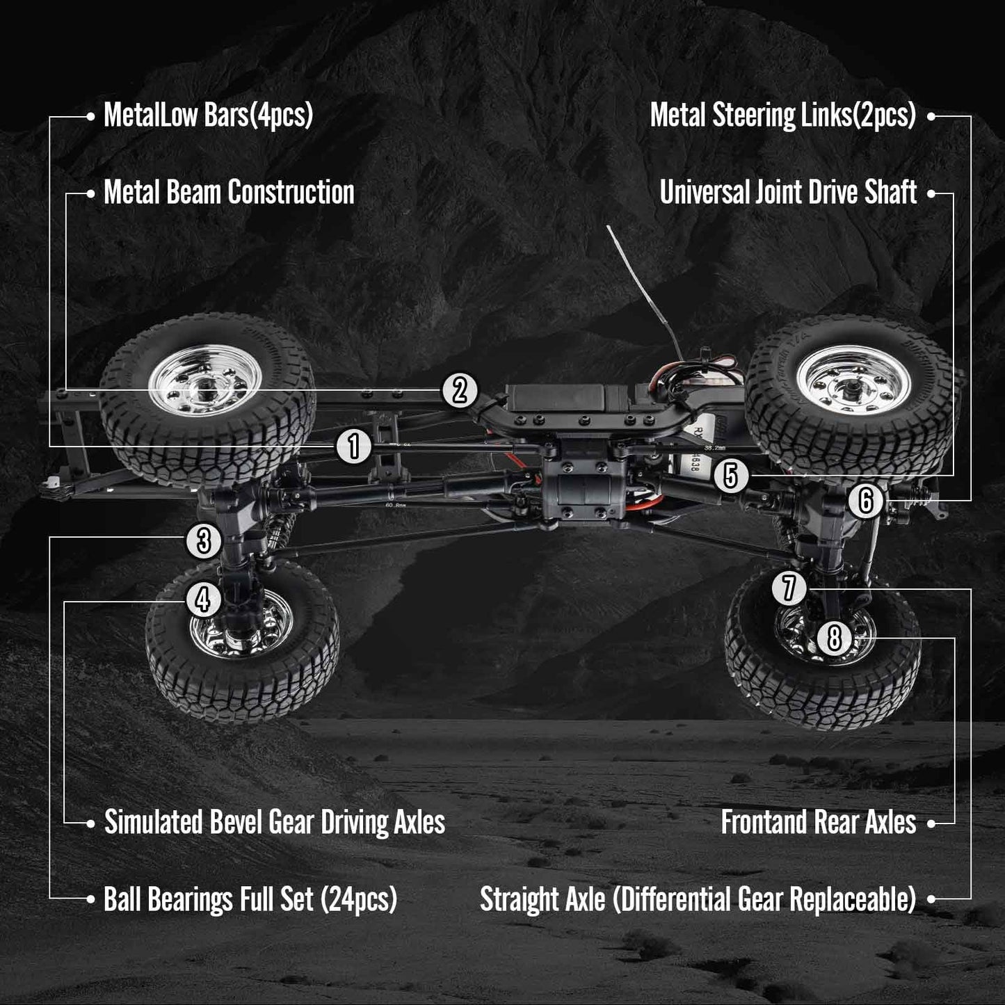 Fms 1/18 Rc Crawler Fcx18 Chevy K10 Rc Truck Rtr Rc Car Official Licensed Model Car 8Km/H 4Wd 900Mah Hobby Rc Cars Remote Contro