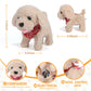 Gobrillfun Interactive Walking Plush Puppy Toy Dog, Realistic Wagging Tail Robot Dog, Grooming Set, Perfect Christmas Birthday G
