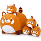 5 Pcs Red Panda Plush Toys-Red Panda Plush Stuffed Animal Family, Cute Red Panda Mommy With 4 Baby Red Panda Plushies For Kids, Kawaii Red Panda Anime Plush Toy Birthday Gifts For Kids Boys Girls