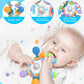 Baby Montessori Teething Toys 0-6 6-12 Month, Food Grade Baby Rattle Chew Sensory Teething Toys, Newborn Infant Learning Develop