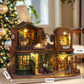 RHZN Miniature House Kit  Dollhouse Kit  Miniature Kit  DIY Mini House Building Kit for mature-themed Teen  Book Shop