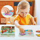Funsland Wooden Toddler Puzzles - 4 Pcs Eco-Friendly Animal Jigsaw with Handles, Montessori Learning Toys for 1-3 Years Old