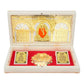 ARNAVIRA Gold Plated Photo Frame with Charan Paduka Pocket Temple for House Warming Gifts Return Gift Diwali Gift Puja Box (Shri