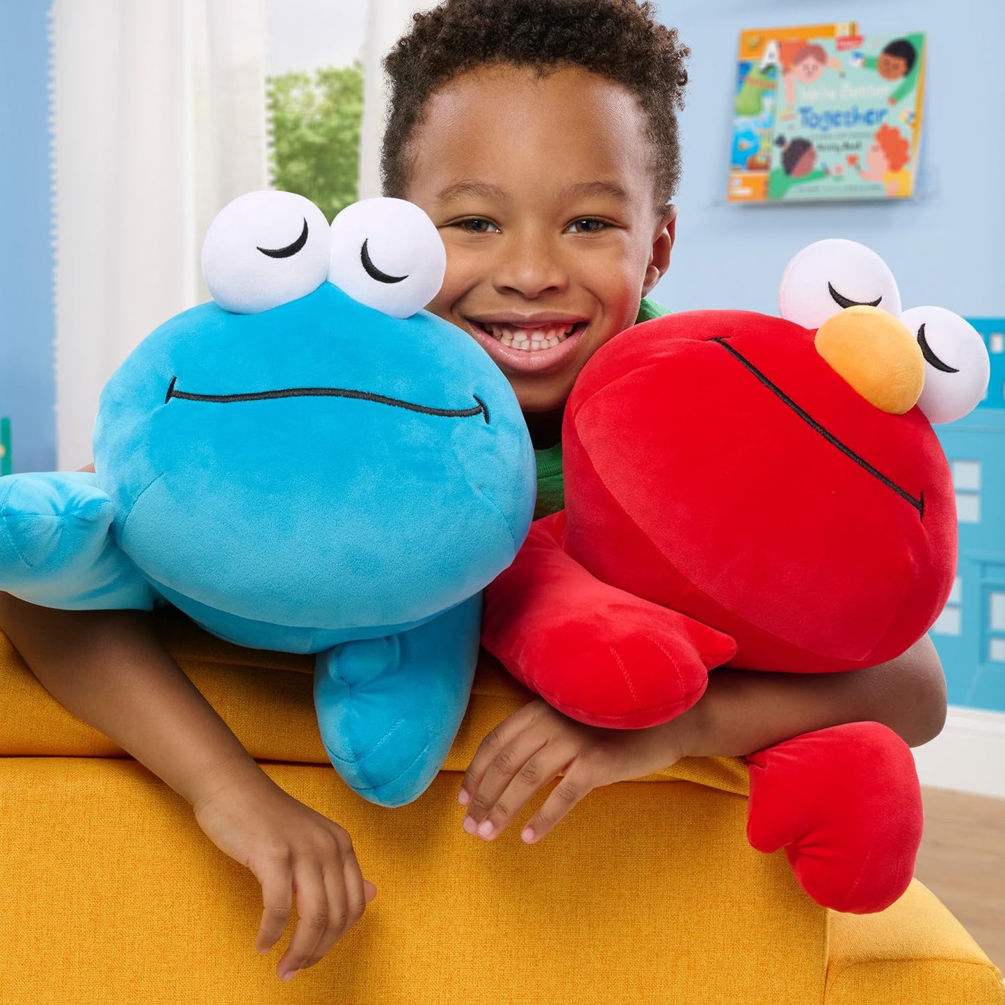 Just Play Elmo Plush Toy - 22-inch Soft and Squishy, Red, Polyester, Model 57846, Kids Toys for Ages 0+
