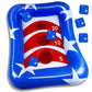 36' Inflatable Pool Cornhole Set Toss Games, American Flag Ring Toss Pool Toys For Kids Adults Outdoor Beach Game Float Cornhole Board Pool Party Summer Water Beach Toys