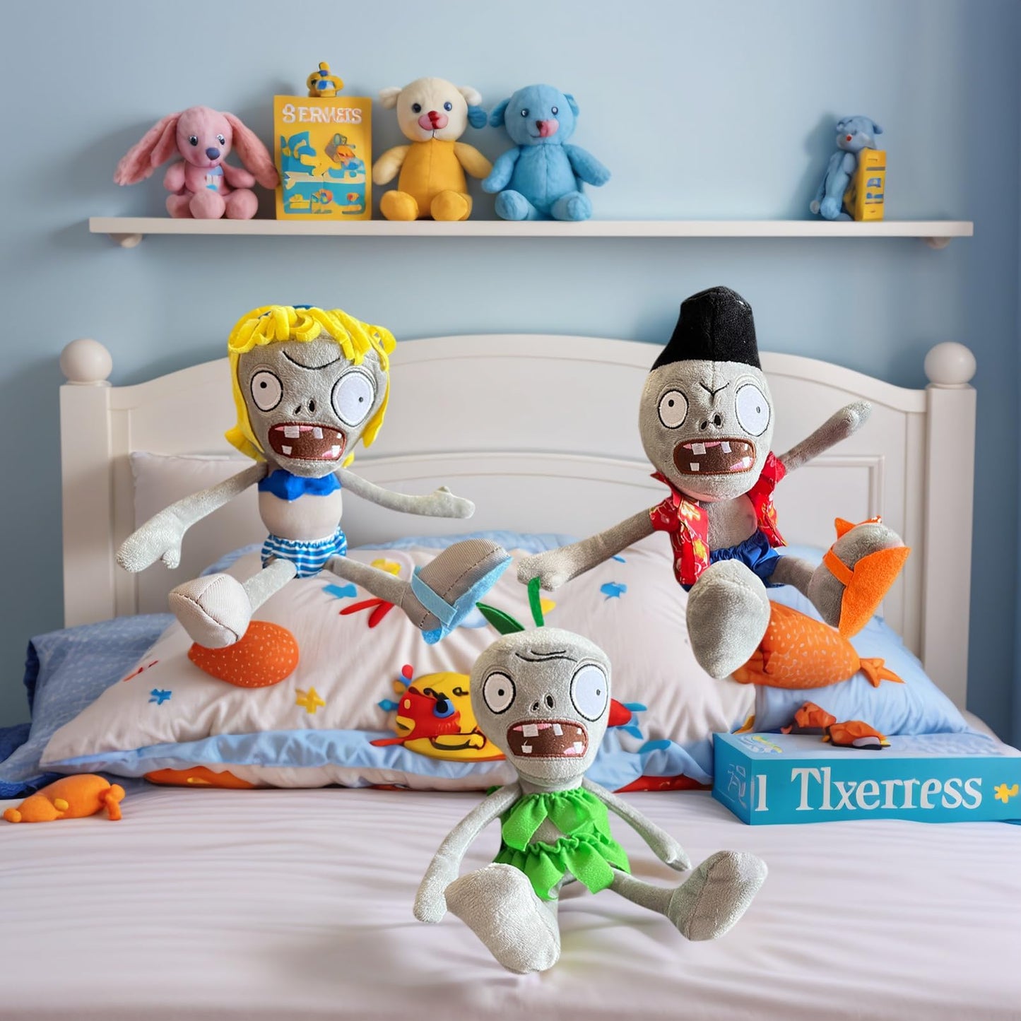 Dyharnsty 3Pcs Plants Vs Zombies Plush Toys Zombie Sets,Pvz Stuffed Figure Doll For Children, Great Gifts For Kids And Fans