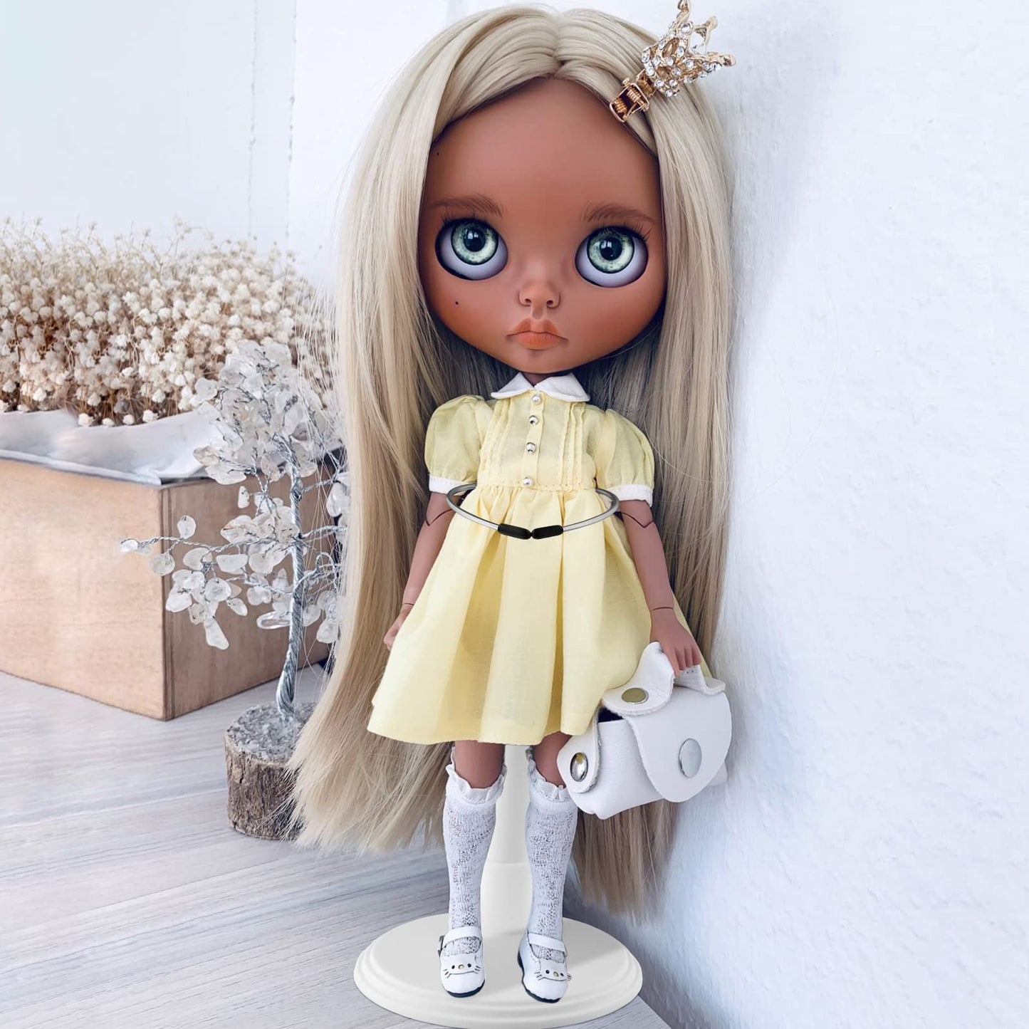 Nuobesty Doll Stands Display Holder Figures Display Rack Doll Bracket Support Teddy Bear Stand Birthday Party Favor For Kids Gir