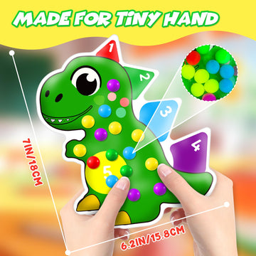 Glmzz Dinosaur Color Sorting Sensory Toys For Toddlers-Montessori Fine Motor Skills Game, Calm Down Fidget Learning & Educationa