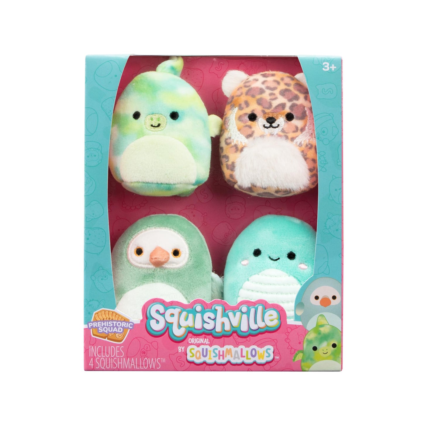 Squishville Sqm - Plush 4 Pack 2'' Squishmallows 4 Pack(Prehistoric Squad)