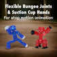 Zing Stikbot Dual Pack - Includes 2 Stikbots - Collectible Action Figures, Stop Motion Animation, Ages 4 And Up (Indigo Clear Blue (Grim) + Red Chrome (Kyron))