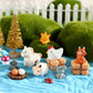 DTOFOOT 56 Pcs Mini Resin Animals Tiny Farm Animals Resin Ducks Cats Turtles Frogs Mini Animals Figures to Hide Mini for Fairy G