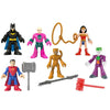 Imaginext DC Super Heroes vs. Villains 6-Pack Action Figures - Blue and Red - Model DRY13, Plastic Toys