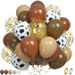 Paready Cow Balloons, 60 Pcs Brown And Cow Print Balloons 12 Inch Neutral Cow Print Party Balloons Brown Beige Latex Balloons Go