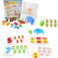 Ujie Wooden Puzzle Flash Cards Learning Numbers And Identifying Creatures | Gift For Kids