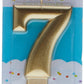 Amscan #7 Metallic Birthday Candle | Gold | Party Supply | 1 piece
