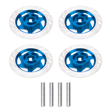 4Pack ShareGoo Metal 12mm Hex Hub Wheel Rim Tires Brake Disc Compatible with Traxxas Tamiya HSP HPI Redcat Racing 1/10 On-Road R