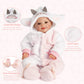 Babeside 2 Pcs Reborn Baby Doll Clothes Set For 17-22 Inch Baby Dolls, Cute Sheep Style Baby Doll Clothing With Doll Hat And Dol