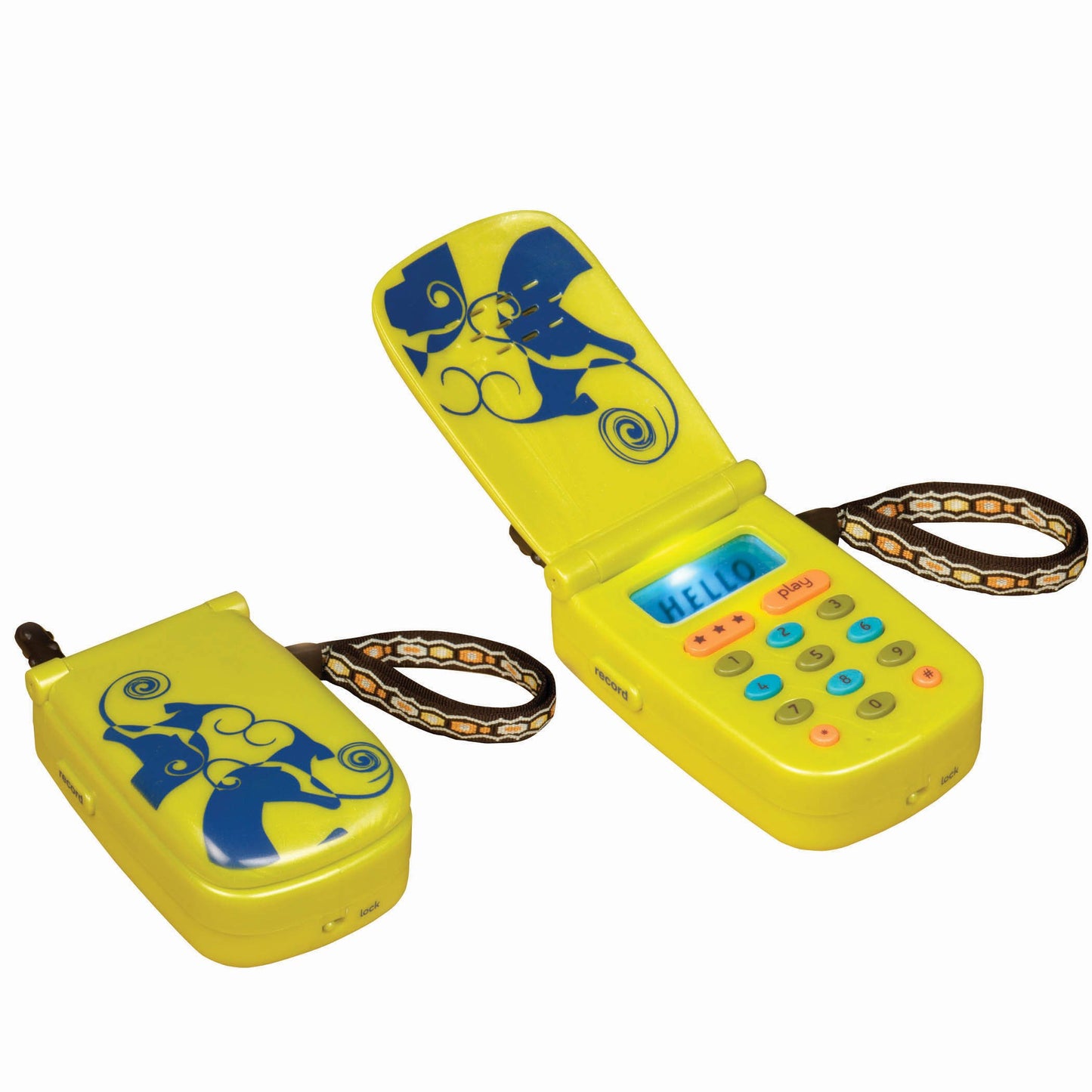 B. Toys - Hellophone Toy Cell Phone - Kids Play Phone with Light Sounds & Songs - Toddler Toy Phone with Message Recorder