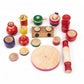 Mamu Shop Wooden Miniature Kitchen Set For Girls  Multicolor
