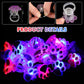 TUWUNA Paw Print LED Light Up Rings 24 Pcs Paw Party Favors Glowing Finger Rings Toys for Pet Puppy Dog Birthday Party Supplies,