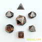 Bescon Antique Copper Solid Metal Polyhedral Dice Set of 7 Copper Metallic RPG Role Playing Game Dice 7pcs Set D4-D20