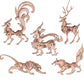 (5pcs) Animal Wood Puzzles mature-themed  3D Wooden Puzzles Set  Exquisite DIY Model Craft kit  Artwork Set Waiting to be Painted