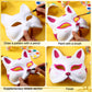 Aoriher 100 Pcs 100/50/30 Pcs Paper Mache Masks Bulk DIY Blank Halloween Cat Mask for Costume Cosplay Party Mardi Gras Masquerad