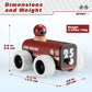 Btb Wooden Pull Back Car,Toy Fire Engine Fire Truck,Montessori Wooden Toy,Pullback Pull-Back Car,Wooden Vintage Retro Classic To