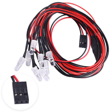 Allinrc 8Leds Led Light Headlights Taillight Kit Accessories For Traxxas Arrma Axial Scx10 Redcat Rc4Wd Hsp Tamiya Rc Car Truck