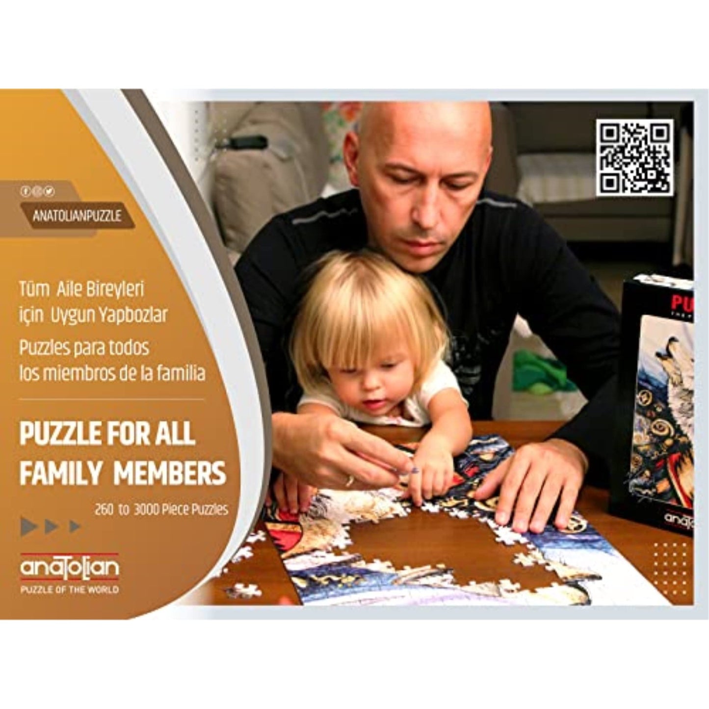 Anatolian 1500 Piece Jigsaw Puzzle - Turtle Trainer, Multicolor, Model #3755, Cardboard