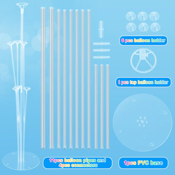Balloon Stand Kit 4 Sets Balloon Arch Stand With Base And Balloon Sticks For Table Graduation Wedding Birthday Baby Shower Gende