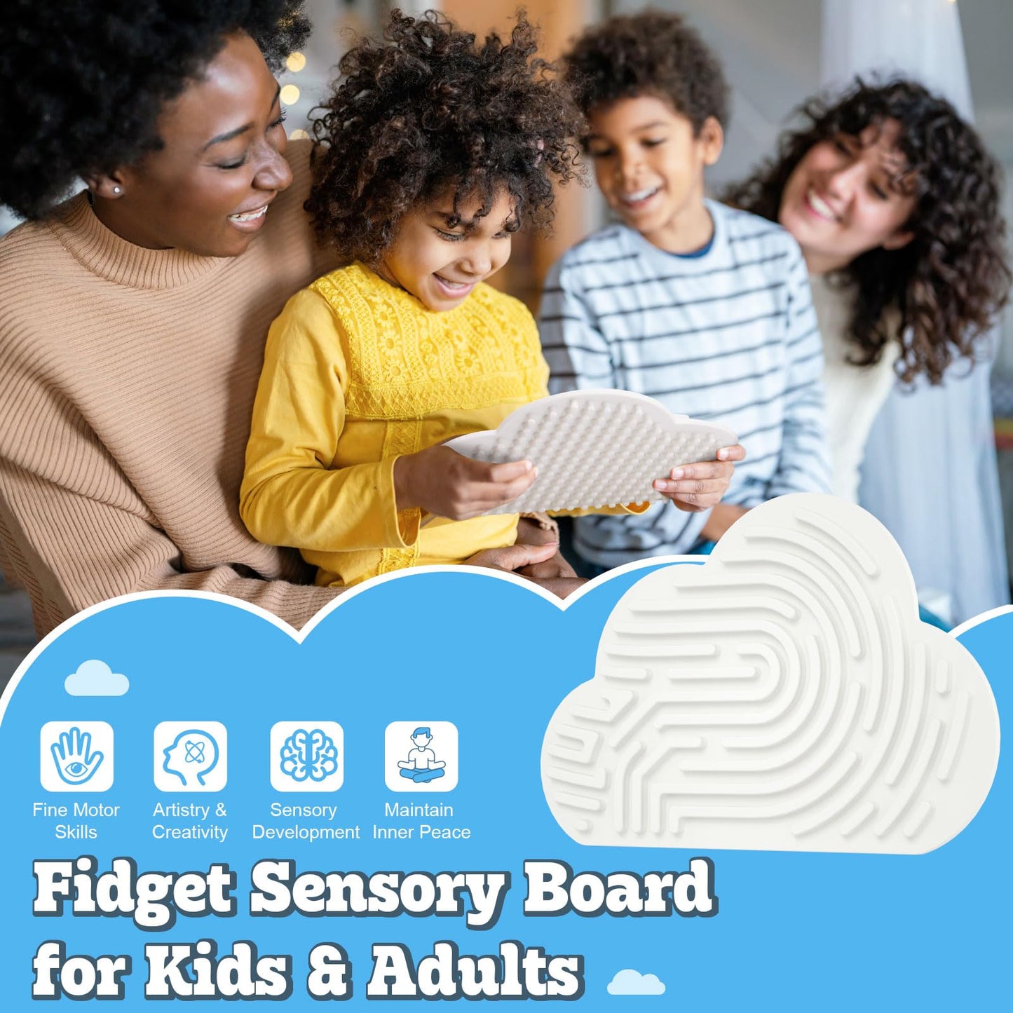 Christmas Stocking Stuffers for Kids Gifts: Fidget Toys mature-themeds Toddlers Sensory Activity Board - ADHD Calming Autism Toy Birthday Xmas Gift for 3 4 5 6 7 8 Years Old Boys Girls Teenagers