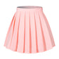 Beautifulfashionlife Womens Plus Size Solid Cute Short Mini Versatile Pleated Skirts(4Xl,Pink)