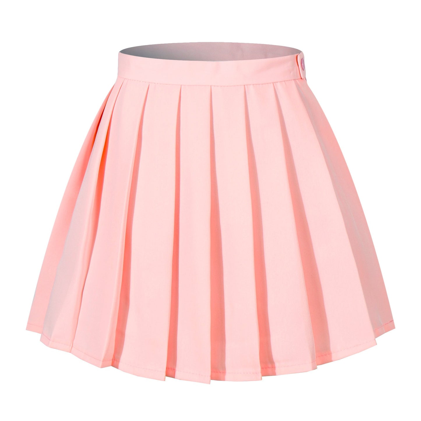 Beautifulfashionlife Womens Plus Size Solid Cute Short Mini Versatile Pleated Skirts(4Xl,Pink)