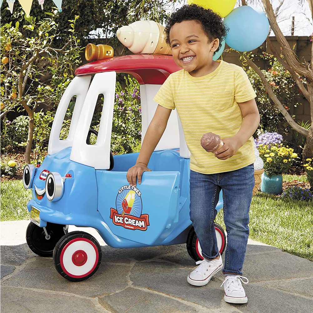 Little Tikes Cozy Ice Cream Truck Ride On Car, Large Multicolored Plastic, Model 657856M, Gift for Kids Ages 1.5-5 Years Old