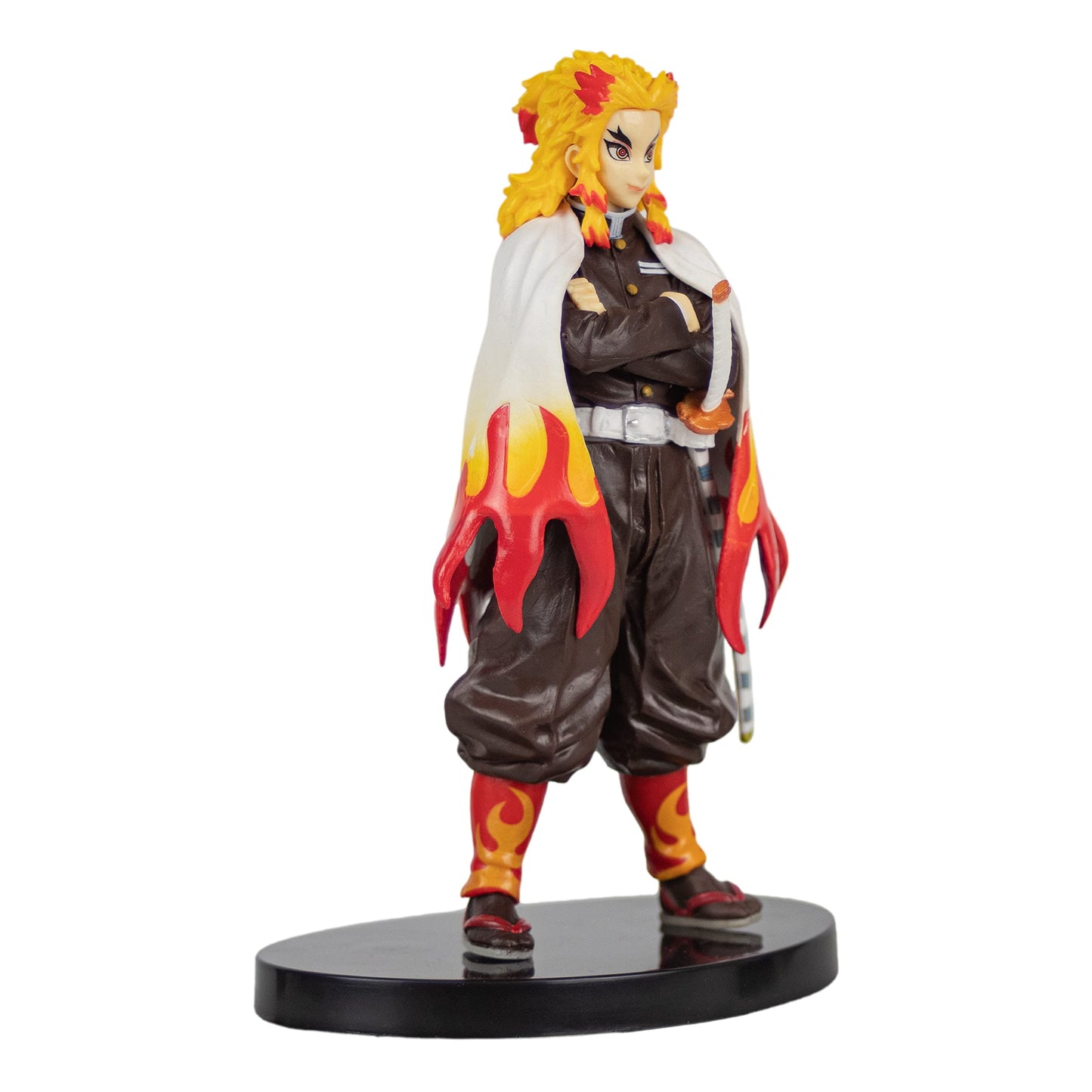 Ninjamo Kyojuro Rengoku Figure Demon Anime Action Figure Flame Hashira Swordsman Statue Toy Gfit Collectible Manga Figure
